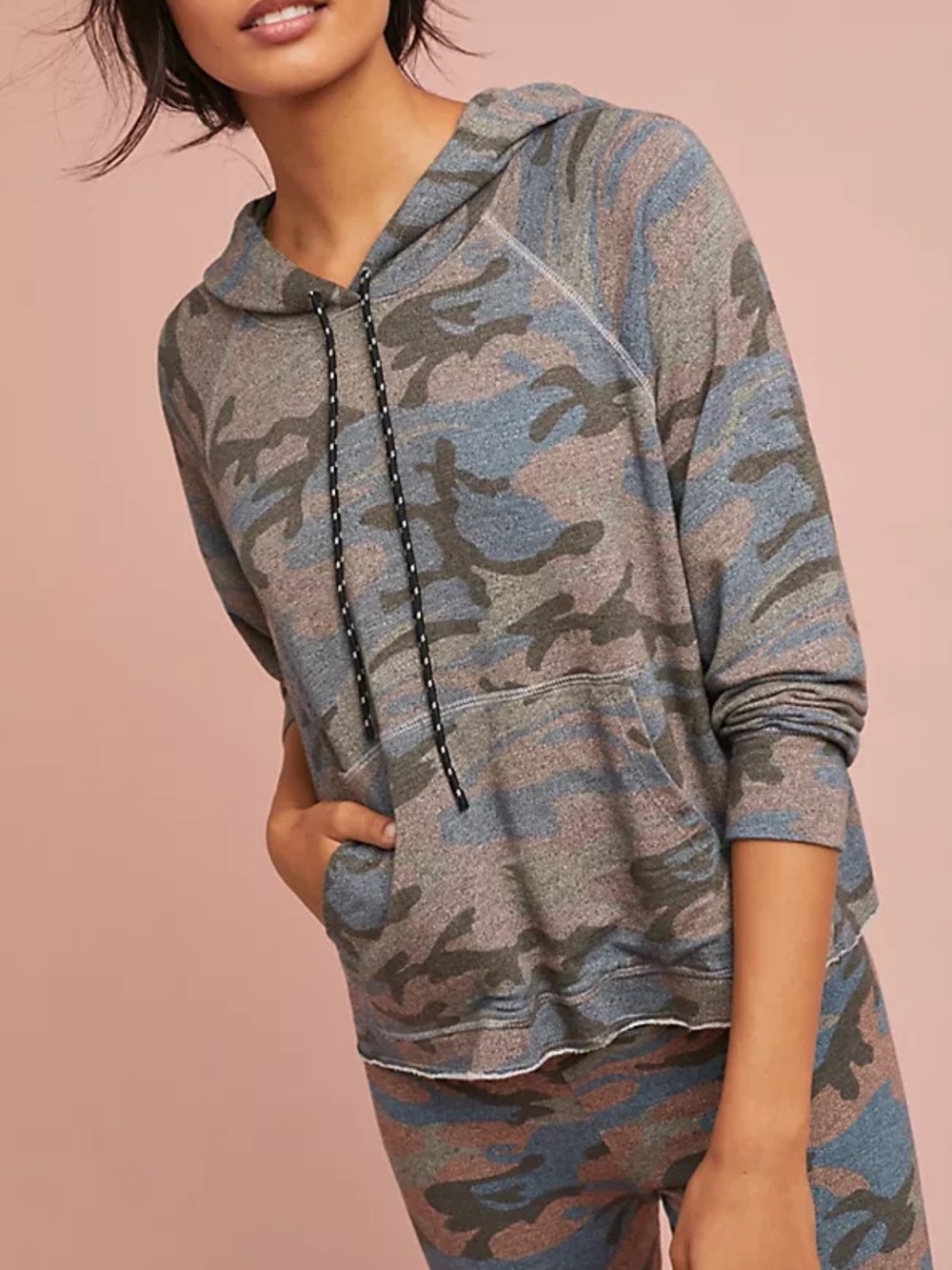 Anthropology Sundry Camo Hoodie Size Small